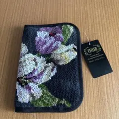 FEILER 花柄ポーチ 黒紫