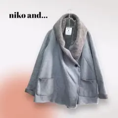 【niko and…】カットボンディングボアジャケット フードあり L相当