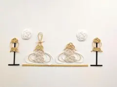 水引パーツ（ひな人形、台座、梅、ぼんぼり）