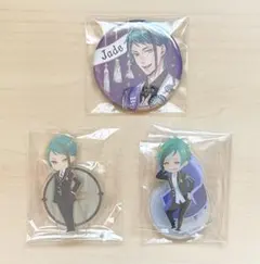 ツイステ おめかし 缶バッジ ミニアクスタ ジェイド フロイド