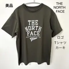 THE NORTH FACEロゴTシャツカーキ表記LメンズS~MレディースL相当