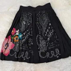 【m様】デシグアル　花柄　スカート　ウエストゴム　XSのサムネイル