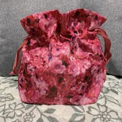 新品 DECORTE 花柄 巾着 ポーチ 非売品