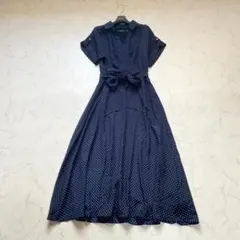 ローレンラルフローレン サイズ8 ワンピース ドット リボン 大きいサイズ