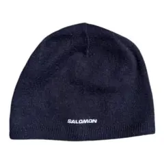 【激レア/テック】SALOMON 00s ロゴ刺繍 ビーニーニット帽 ゴープコアのサムネイル