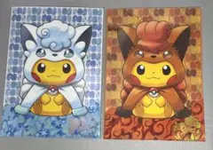 ポケモン クリアファイル2枚セット アローラロコン＆ロコンポンチョの