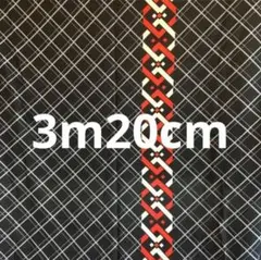 夏向け 薄手生地 約113×320cm 黒地チェック×チェーン柄 光沢あり