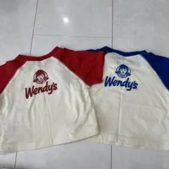 Wendy's Tシャツ レッド/ブルー 2着セット