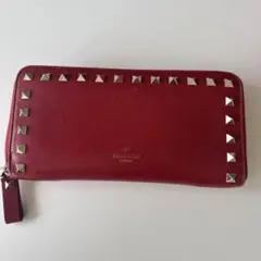 VALENTINO GARAVANI 長財布 スタッズ レッドのサムネイル