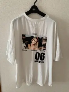 アメリカン ロングTシャツ ホワイト