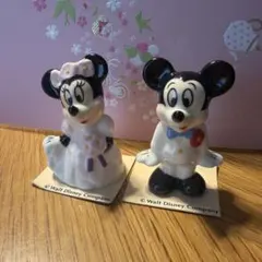 Disney ミッキー＆ミニー 陶器フィギュア ヴィテージ アメリカ
