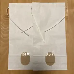 米袋　体重米　3kg　2枚セット　窓付き　紐付き　白クラフト　結婚式