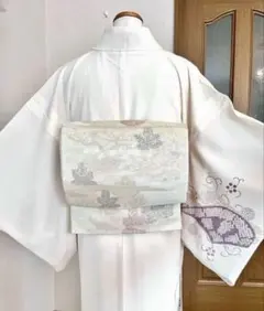 夏着物 正絹絽 付け下げ 正統派スタイル 古典柄 笹蔓緞子 情緒豊かな蛇籠のサムネイル