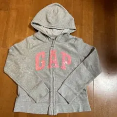 GAP キッズ パーカー 150cm グレー　ピンクスパンコール