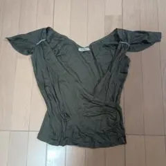PROPORTION BODY DRESSING カシュクールカットソー3カーキのサムネイル