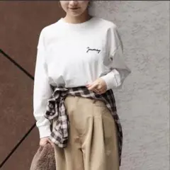 JOURNAL STANDARD relume バック刺繍ロゴロンT ホワイト