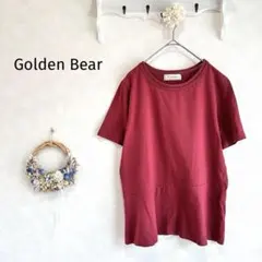 ゴールデンベア　Golden Bear Tシャツ 半袖　赤　レッド M 綿100