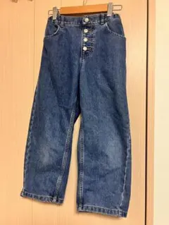 GU GIRLSヌクヌクバギージーンズ　ボタン付きワイドパンツ