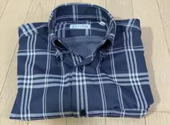 美品　i-shirt アイシャツ 長袖ワイシャツ チェック柄 S37-80のサムネイル