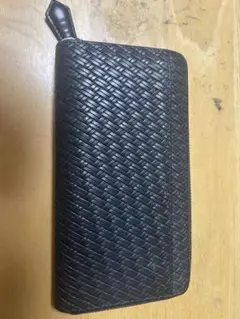 ※なる様専用　 タケオキクチ　編み込みレザー ブラック 長財布