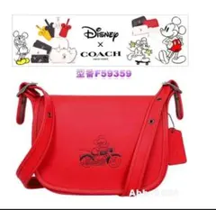 COACHコーチ コーチ×ディズニー コラボ ミッキーマウス レザー ショルダー
