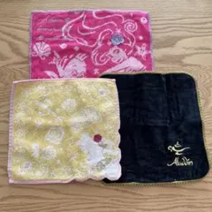 ディズニー　プリンセス　タオルハンカチ3枚セット　劇団四季