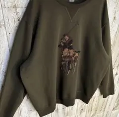 【希少XLサイズ】ラルフローレン　ビッグポニー　スウェット　刺繍　美品