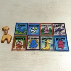 たべっ子どうぶつ 切手風アクリルステッカー
