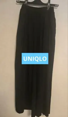 UNIQLO ブラック ワイドパンツ Mサイズ　黒