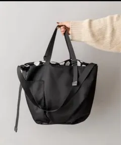 新品未使用 ear PAPILLONNER アジャスタートートバッグ ブラック