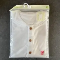 【未開封新品】ユニクロ 2025モデル ショートオール 半袖 80 ホワイト