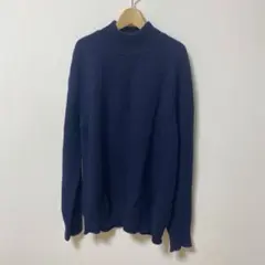 メンズ☆ ネイビー タートルネックセーター S