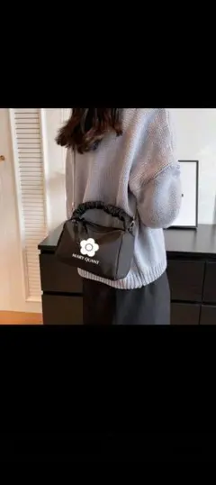 MARY QUANT ブラック 2wayショルダーバッグ