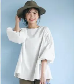 coca バルーンスリーブ バックリボン　ブラウス