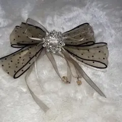 バレッタ　リボン　キラキラ