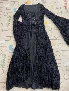 SHEIN レースアップロングドレス