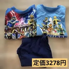ゴジュウジャー キッズ 長袖半袖2トップスパジャマ ブルー 120cmのサムネイル