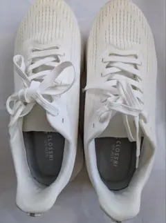C#102. LOSSHI ホワイト スニーカー　24cm 美品