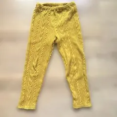 MARKEY'S CALMIA マーキーズ　120 ケーブルニットパンツ　黄色