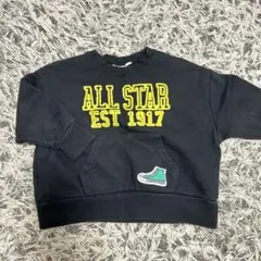 CONVERSE 黒 トレーナー 裏起毛 ポケット付き 90cm