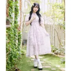 ロジータ　花柄ロングワンピース　ピンク　ROJITA