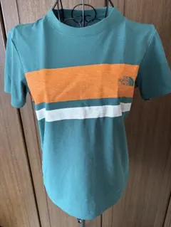 THE NORTH FACE 半袖Tシャツ(グリーン✗オレンジ✗ホワイト)S