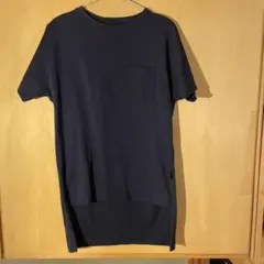 アメリカーナ　ネイビー コットン Tシャツ 半袖 ポケット付きのサムネイル