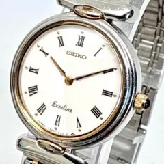 新品電池★品のあるSEIKO EXCELINE トノー型レディース腕時計★稼働品 新品電池☆品のあるSEIKO EXCELINE トノー型レディース腕時計☆稼働品