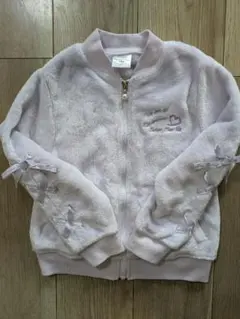 SUE　ラベンダー　　 フリースジャケット　 リボン付き