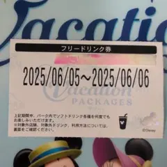 ディズニー バケーションパッケージ フリードリンク券 1枚