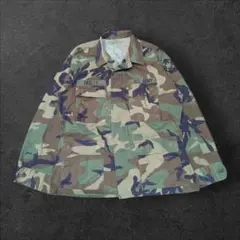 実物 米軍 BDUジャケット ウッドランドカモ Mediumサバゲー L相当