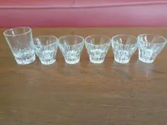 カットガラス製ショットグラス5個セットプラス1個 合計6個