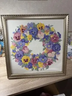 ホビーラホビーレクロスステッチ strawberry wreath 完成品 - メルカリ