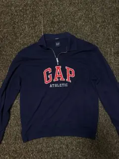 GAP ATHLETIC 90’s ハーフジップ スウェット ネイビー Lのサムネイル